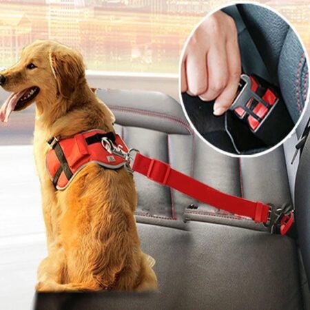 Dog Seat Belt for Car - Adjustable Pet Safety Harness Tether for Dogs and Cats