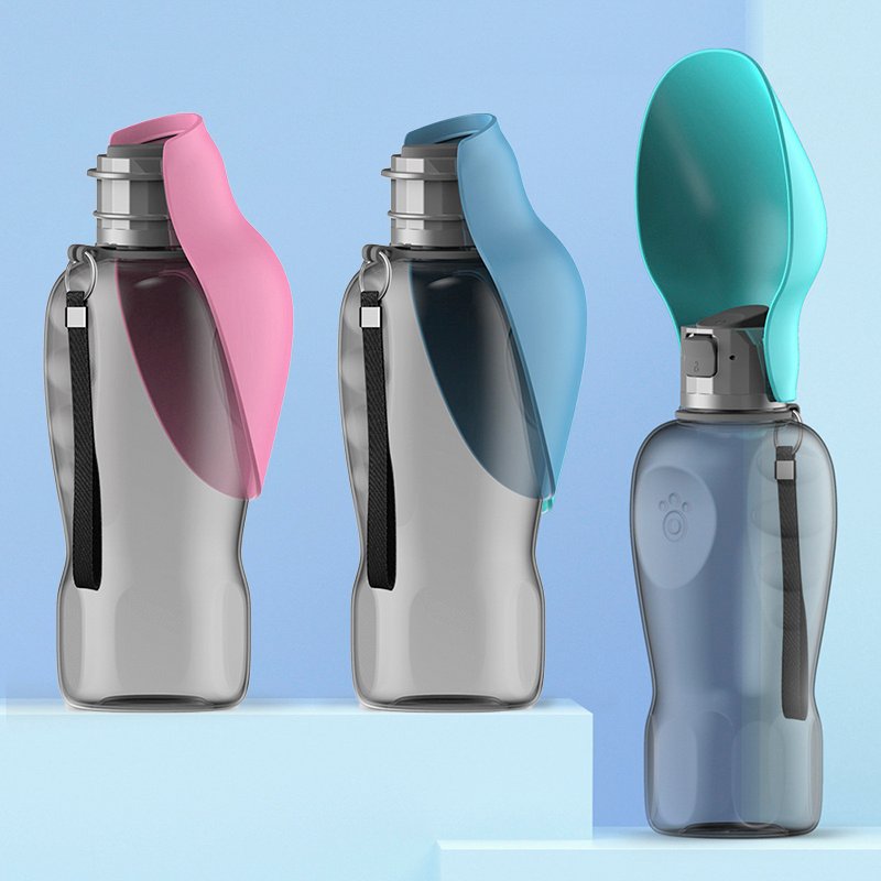 Portable Dog Water Bottle - 800ml Leakproof Travel Water Dispenser with Bowl for Walking Hiking - Image 2