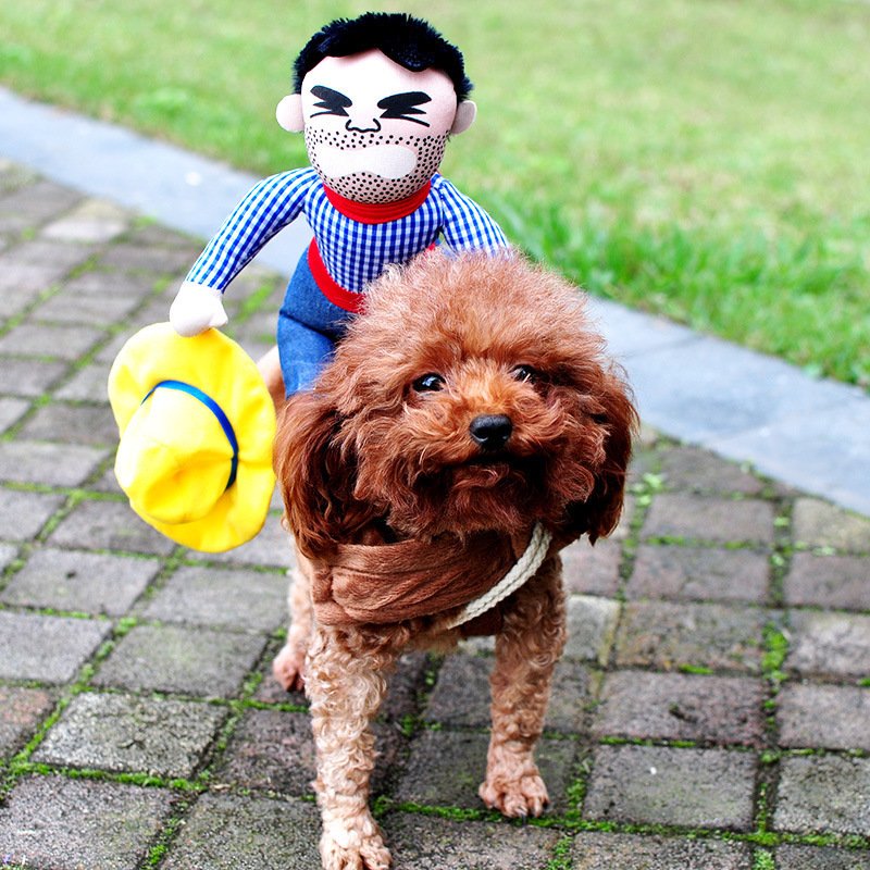 Halloween Dog Costume - Funny Horse Riding Pet Outfit for Small Medium Dogs - Image 4
