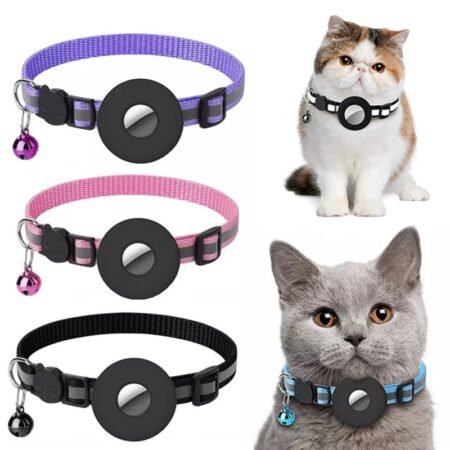 Reflective AirTag Dog Collar Holder - Waterproof GPS Tracker Case