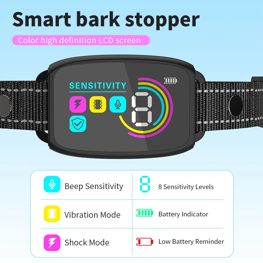 Verow Smart Anti-Bark Collar – Automatic Beep & Vibration Training Collar - Image 3