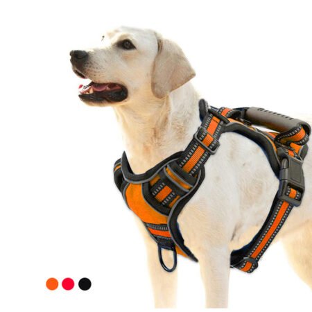 No-Pull Reflective Dog Harness Vest - Breathable & Comfortable for Walking
